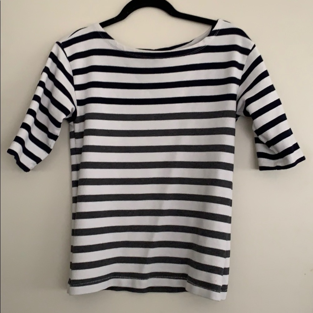 JCrew boat neck striped shirt